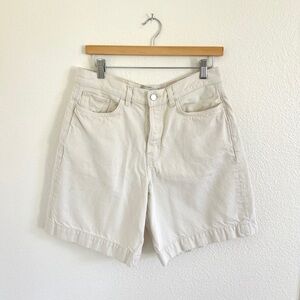 COS ecru denim jean shorts minimalist neutral / size 30
